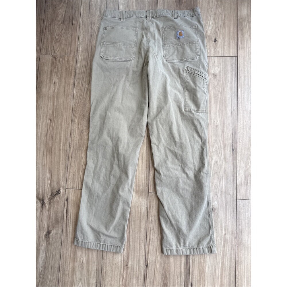 Carhartt Carpenter Relaxed Fit Twill Work Pants Men's Size 38x34 Khaki Workwear
